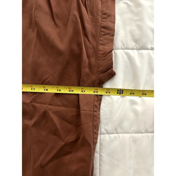 Quince Womens Vintage Wash Tencel Camp Shirt Terracotta Sleeved Size S - Picture 8 of 8